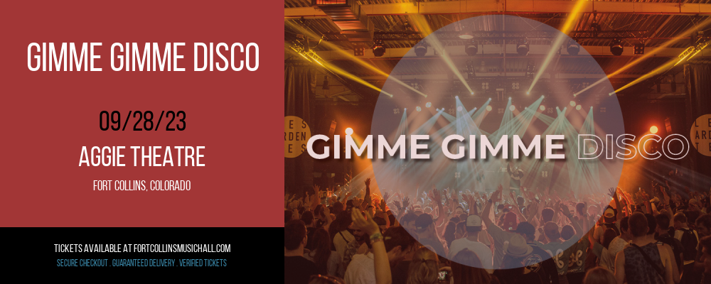 Gimme Gimme Disco at Aggie Theatre